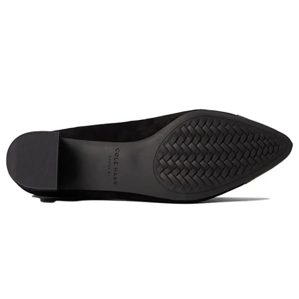 Cole Haan Womens The Go-To Pumps Size 5.5 EU 35.5 Black Suede 45 mm NIB